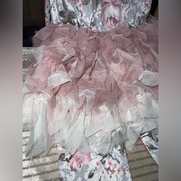 KATE MACK Girls' Rose Crush Dress with Netting Skirt - Picture 2 of 10